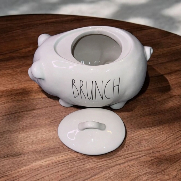 Rae Dunn White Pig-Shaped Brunch Container - Picture 2 of 8